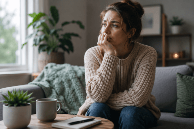 anxious person
