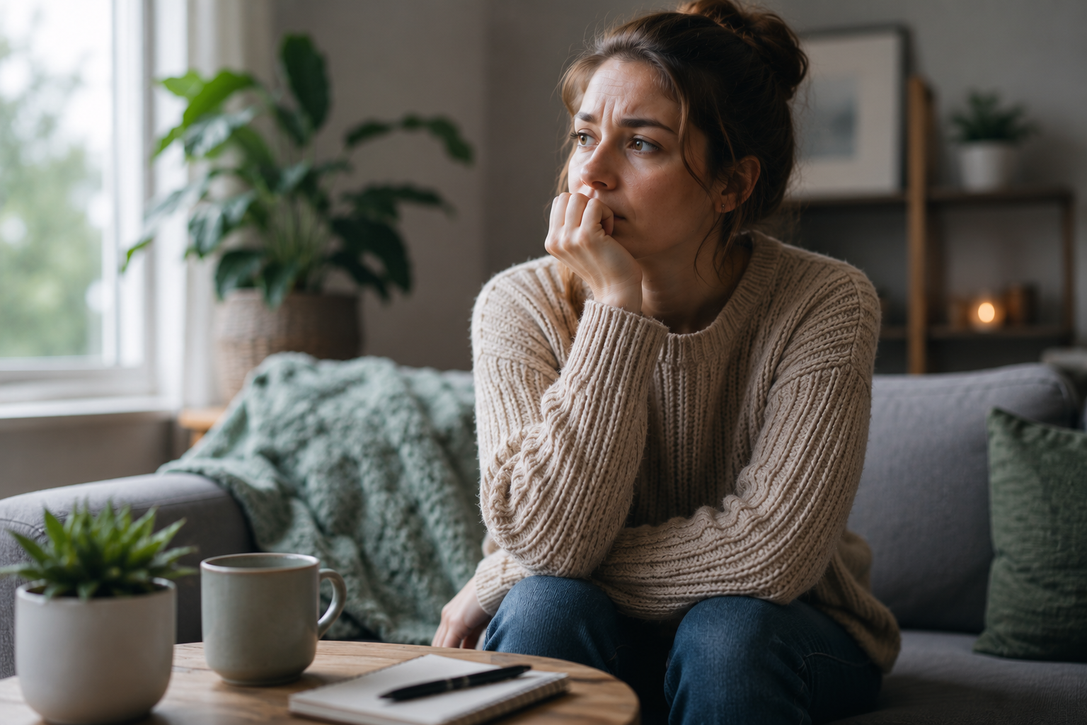 anxious person